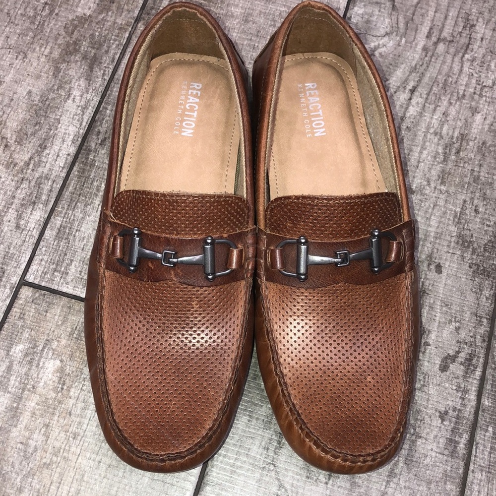 Kenneth Cole Size 9 Brown Leather Loafer Slip On shoe